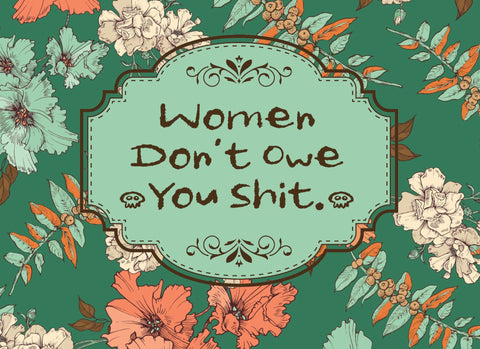 Women Don't Owe You Shit | Pouch + Puzzle | Travel size | Camp Blue