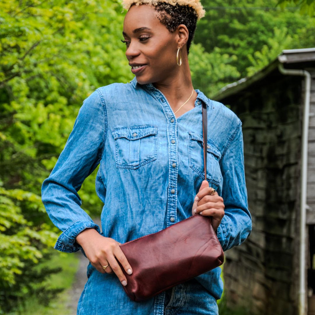 Flagship Colors | Mini Leather Zip Bag | Handmade Purse