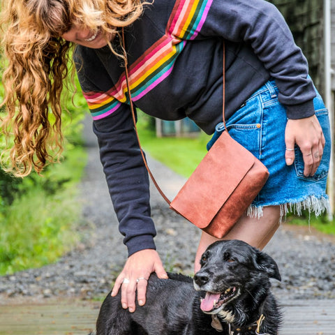 READY TO SHIP | Leather Mini Satchel Bag | DUSK