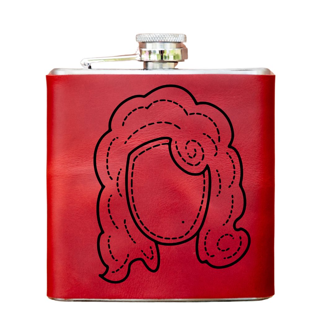 Limited Run | Icon Series | Leather Laser Printed Flask | Handmade | Dolly