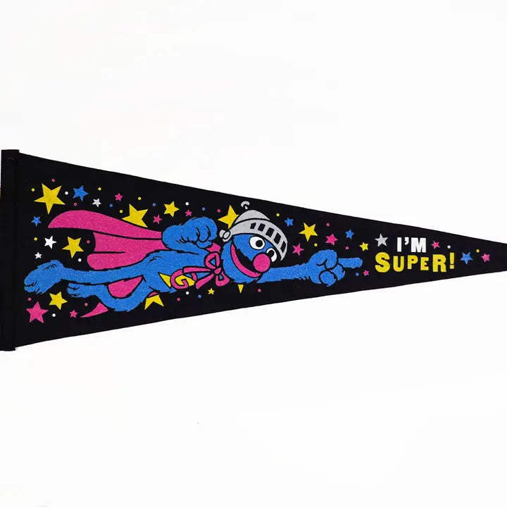 Pennant | Sesame Street x Oxford Pennant | Super Grover | Pre-Order