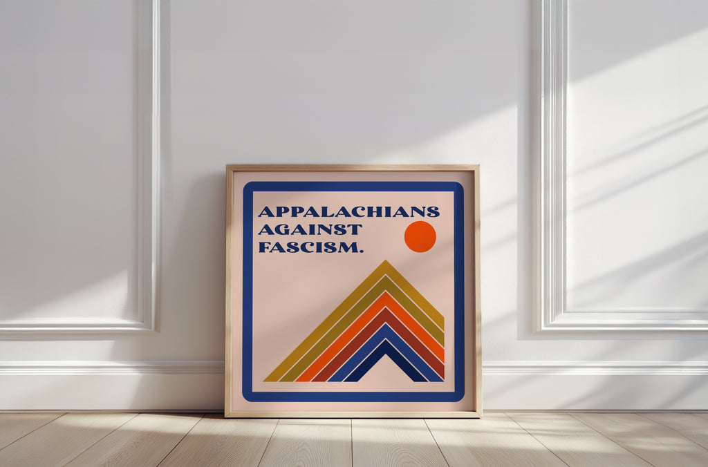 Fine art print | Wall Decor | Giclée | 12 x 12  | Appalachians Against Fascism 70's