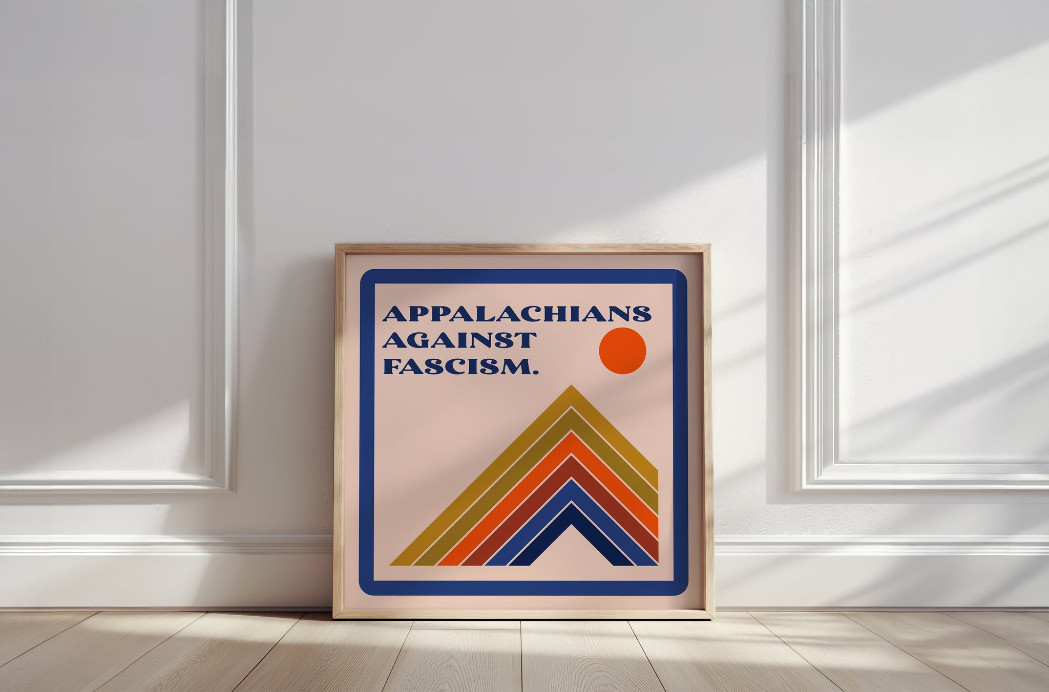 Fine art print | Wall Decor | Giclée | 12 x 12  | Appalachians Against Fascism 70's