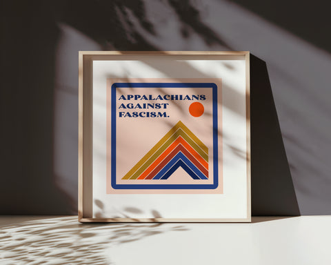 Fine art print | Wall Decor | Giclée | 12 x 12  | Appalachians Against Fascism 70's