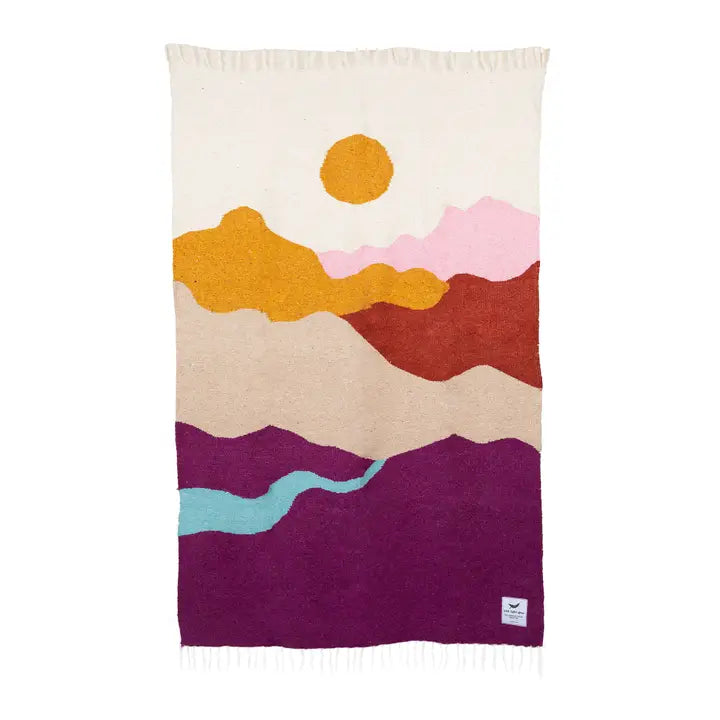 Handwoven Throw Blanket | Trek Light Gear | Purple Mountains | Pre Order