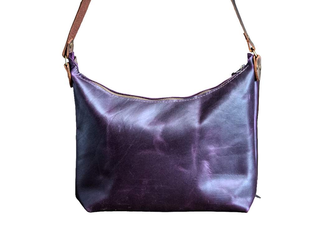 The Hobo Handmade leather bag Small Shoulder Bag In Blue Handmade