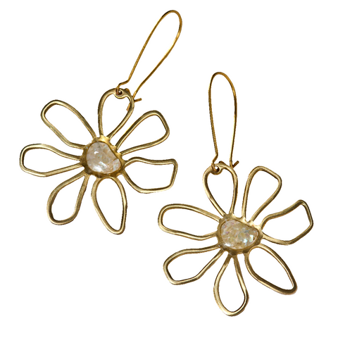 Earrings | Cameoko | The Flora Gemstone Flower | Pre-Order