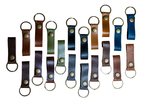 Handmade Leather Key Ring | Keychain | Ready to ship | Multiple colors