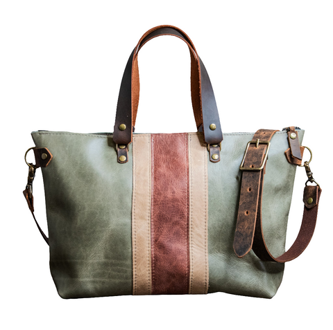 LIMITED RUN | The Nelson Sage Spring Bowler | Handmade Medium Leather Bag