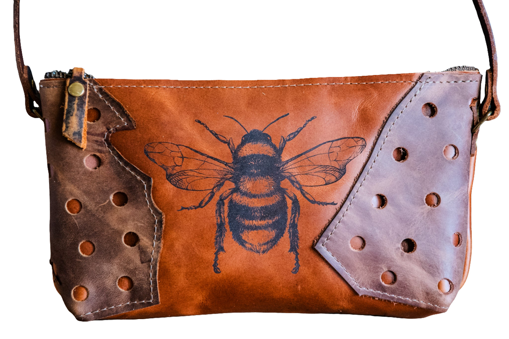 The BEE bag | modified honeycomb | unlined | Bourbon