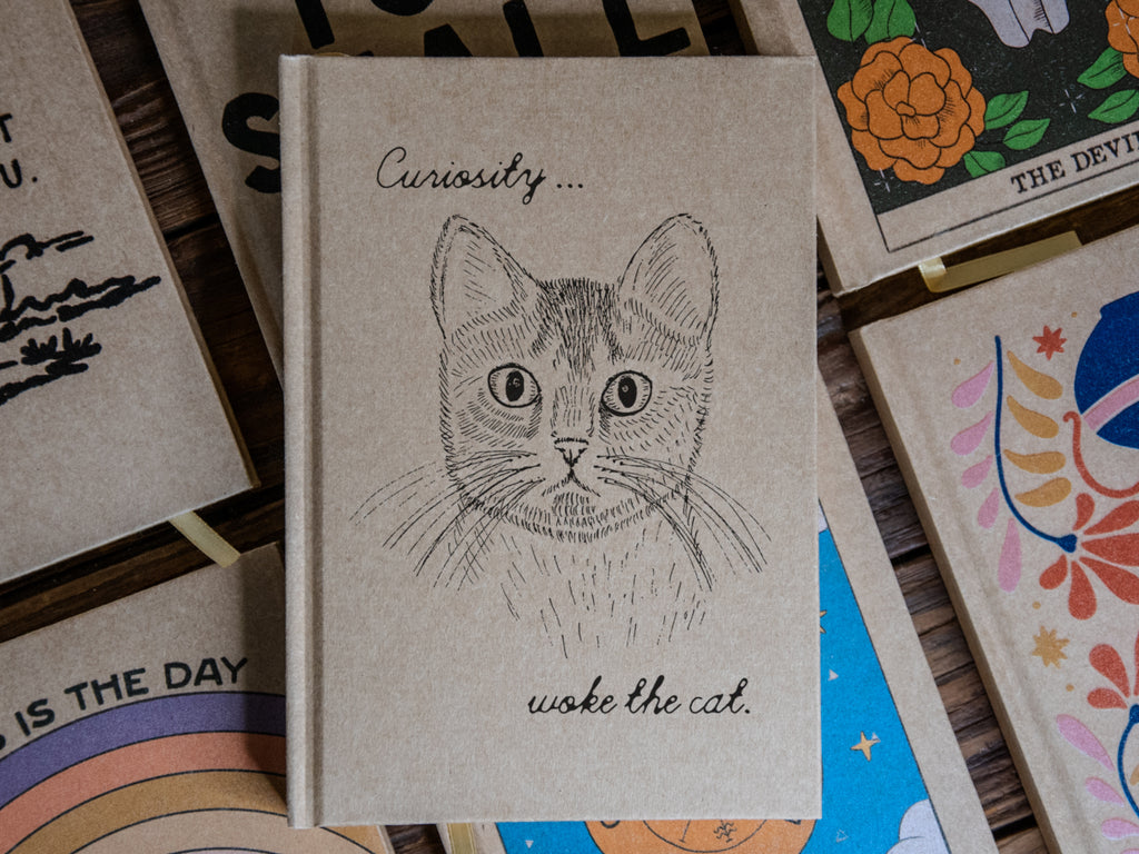 The Journal | Handprinted | 8x5 | Curiosity and the Cat