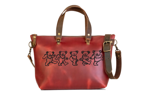 LIMITED RUN | The Grateful Leather Bowler Bag | Crossbody Zipper Purse | Medium