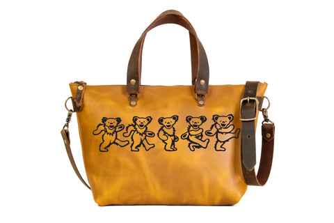 LIMITED RUN | The Grateful Leather Bowler Bag | Crossbody Zipper Purse | Medium