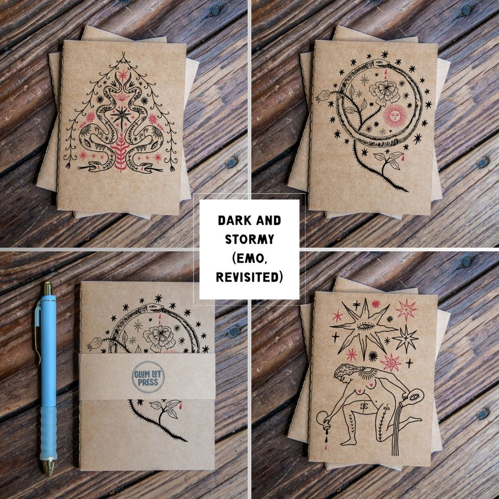 Travel Journal Set | Glum Lot Press | Dark and Stormy Pack