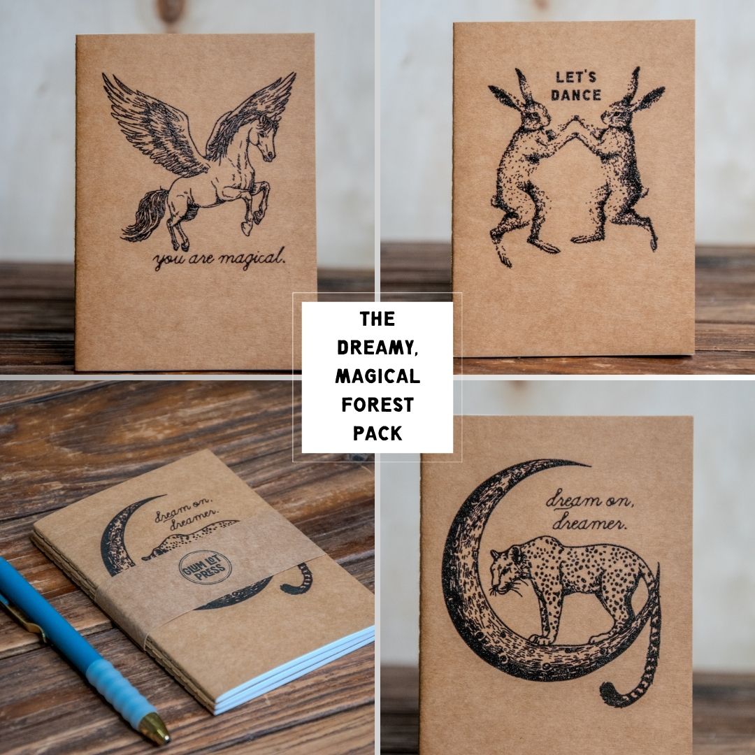 Travel Journal Set | Glum Lot Press | Dreamy Magical Forest Pack