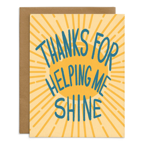 Greeting Card | Starfangled Press | Thanks For Helping Me Shine