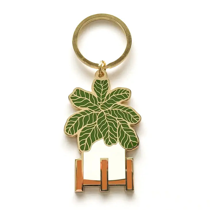WAREHOUSE SALE | Enamel Keychain | Paper Anchor Co. | Fiddle Leaf Fig Plant