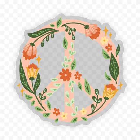 Sticker | Big Moods | Floral Peace Sign