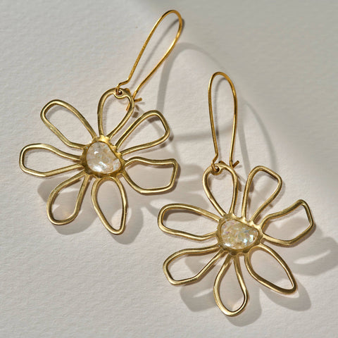 Earrings | Cameoko | The Flora Gemstone Flower | Pre-Order