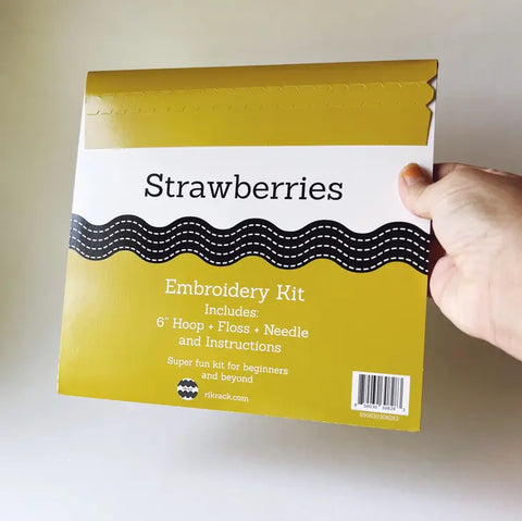 Embroidery Craft Kit | Made by RikRack | Strawberries DIY Kit