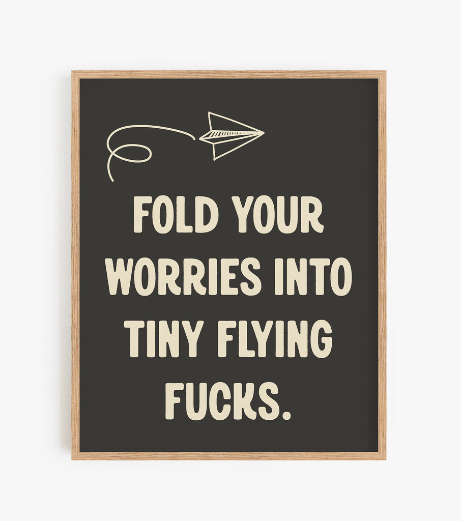 Fine art print | Wall Decor | Giclée | 8 x 10 | Glum Lot Press | Flying Fucks Minimalist