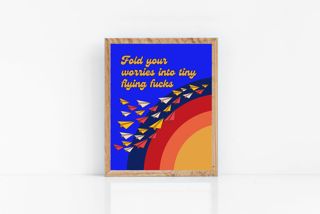 Fine art print | Wall Decor | Giclée | 8 x 10 |  Flying Worries