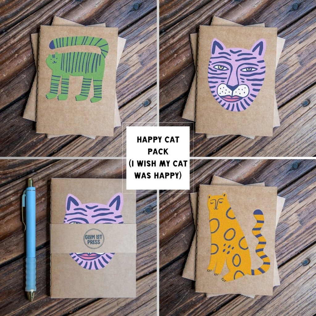 Travel Journal Set | Glum Lot Press | The Happy Cat Pack
