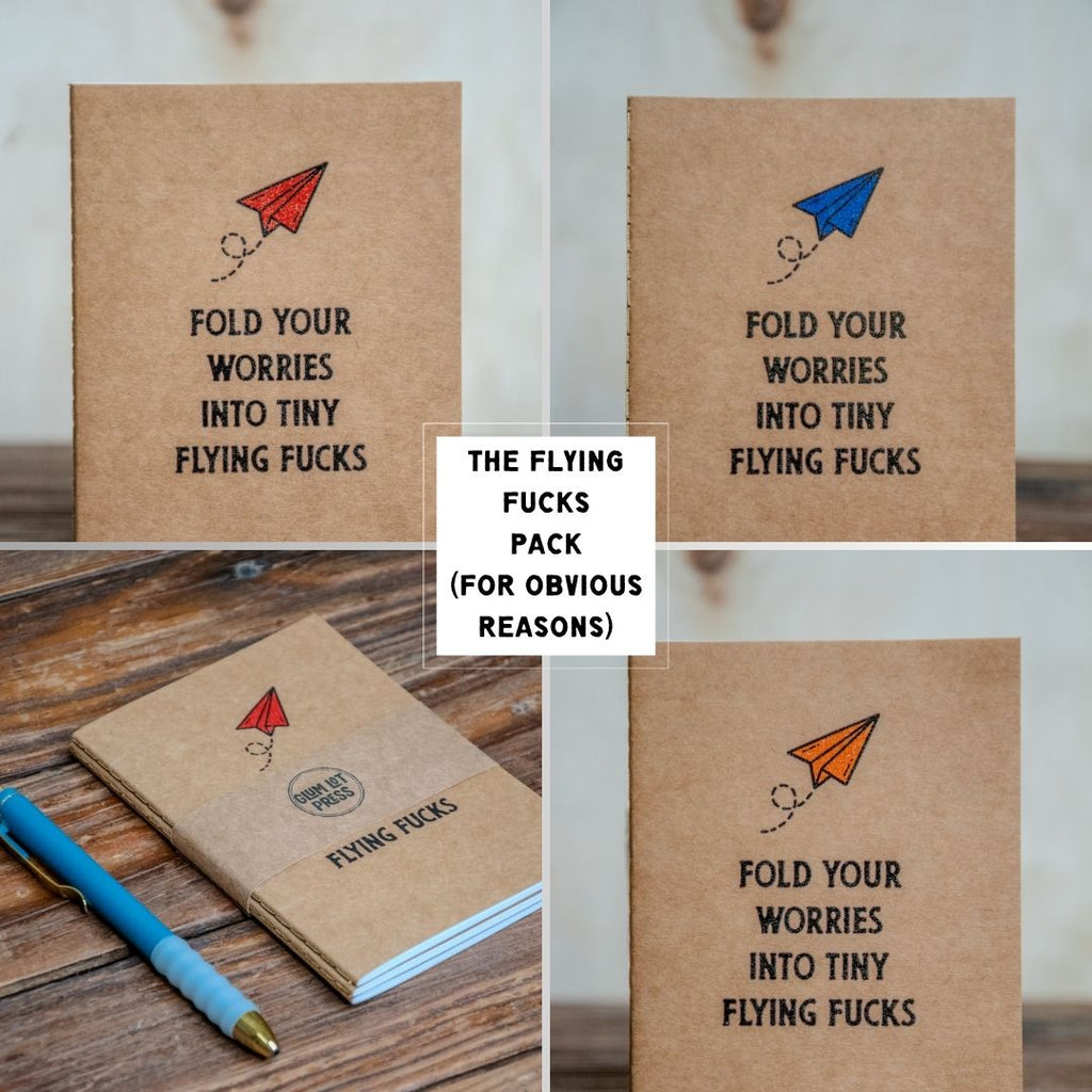 Travel Journal Set | Glum Lot Press | Flying Fucks Pack