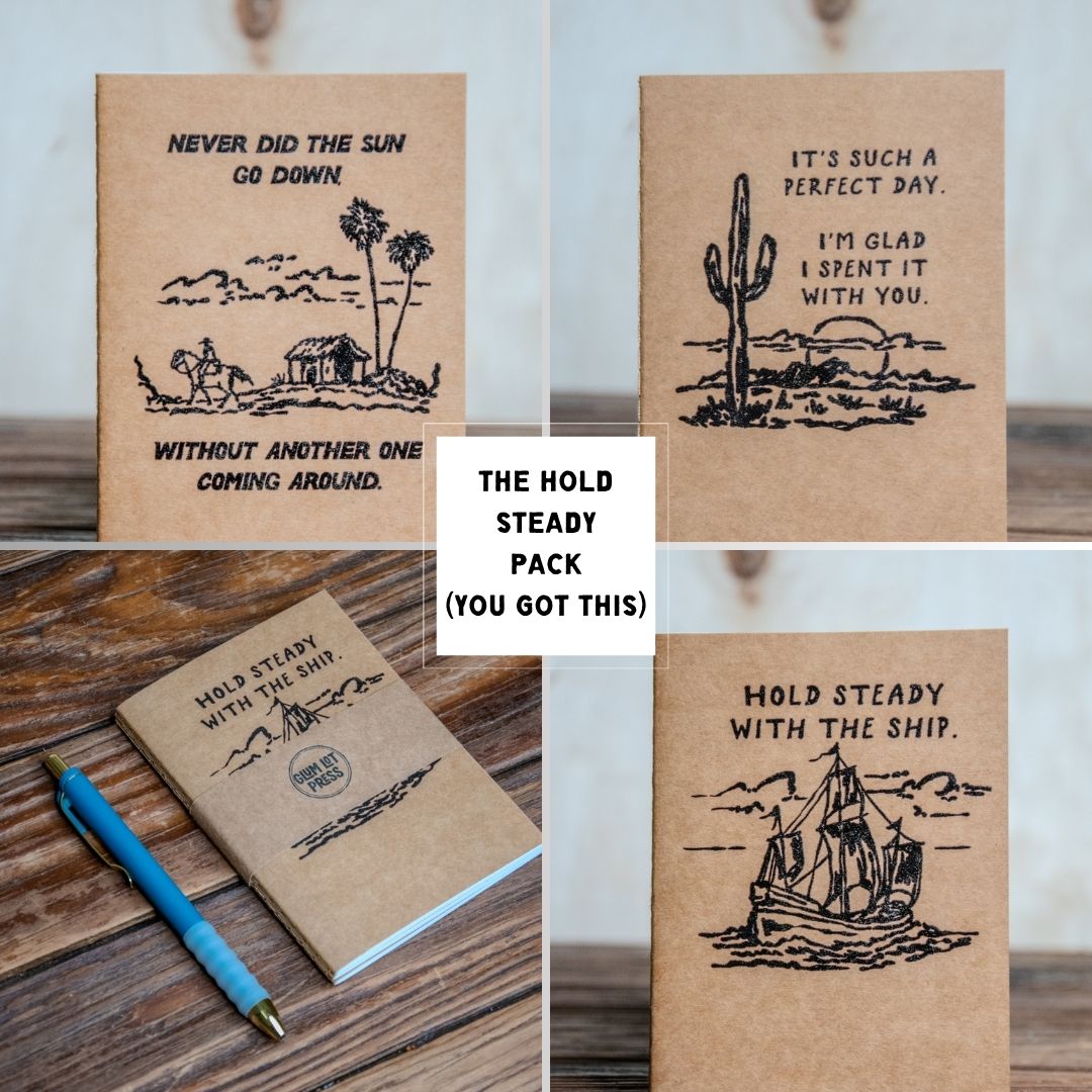 Travel Journal Set | Glum Lot Press | Hold Steady Pack