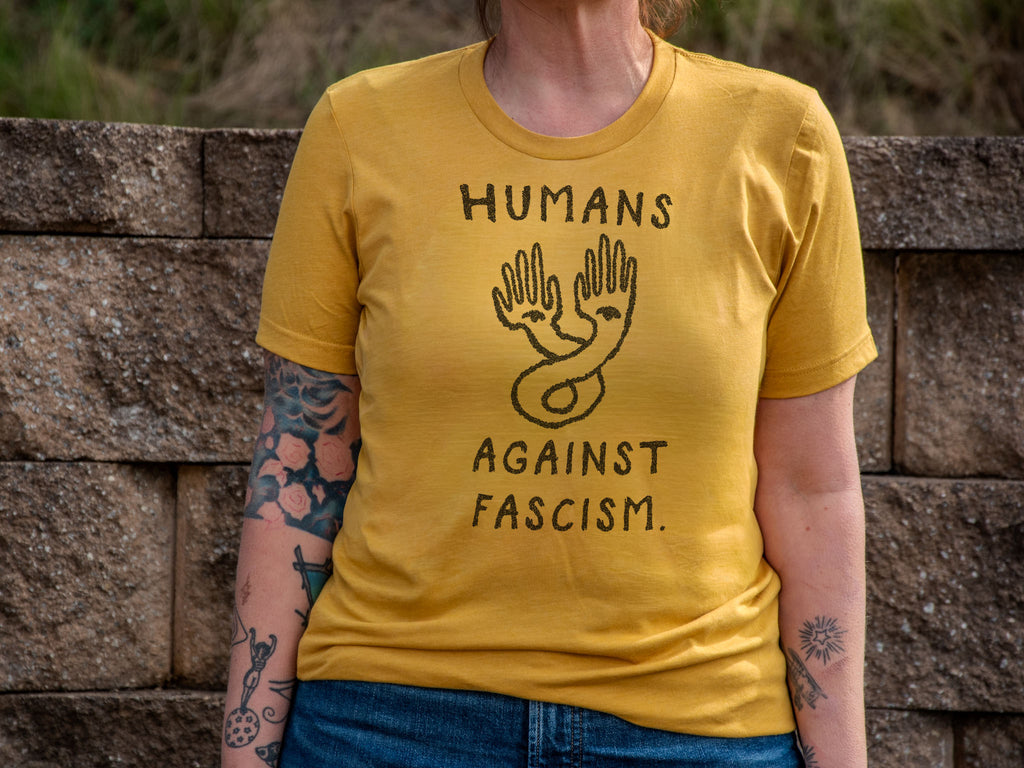 Made in USA | T-shirt Unisex | Humans Against Fascism | Multiple Colors