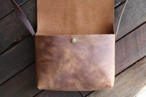 ECO friendly Leather | Mini Leather Satchel | Small Crossbody Bag