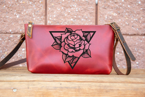 Embroidered purse, Small crossbody bag, Denim bag, Handmade - Inspire Uplift
