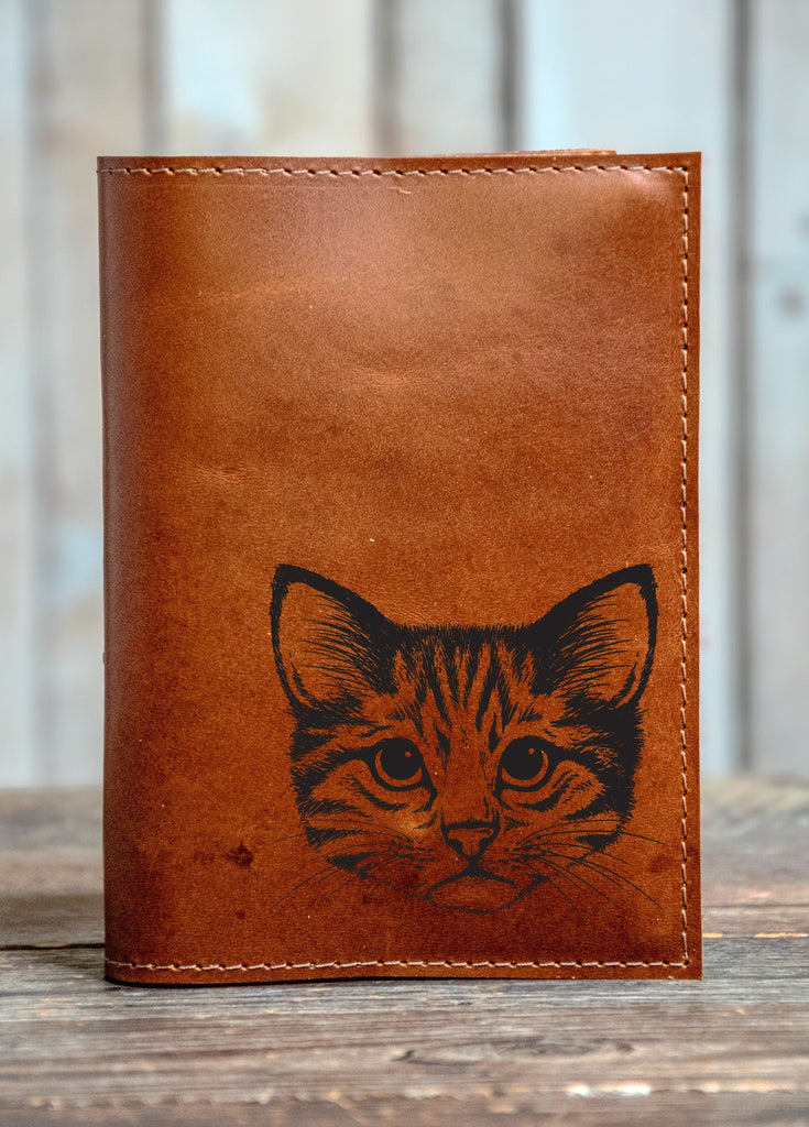 Handmade Leather Journal | Personalized Leather Notebook | Sketchbook | Gift | In Blue Handmade | Animals Series 5