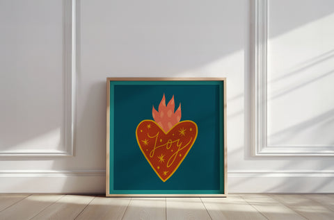 Fine art print | Wall Decor | Giclée | 12 x 12  | Holiday Joy