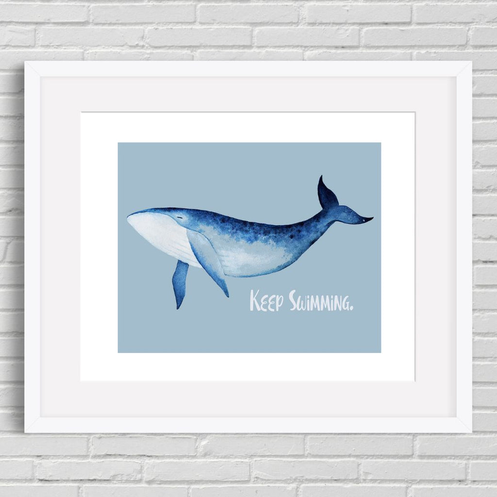 Fine art print | Wall Decor | Giclée | 10 x 8  | Keep Swimming