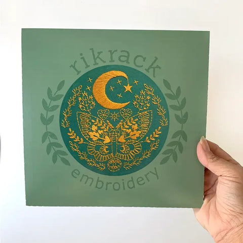 Embroidery Craft Kit | Made by RikRack | Lunar Moth DIY Kit
