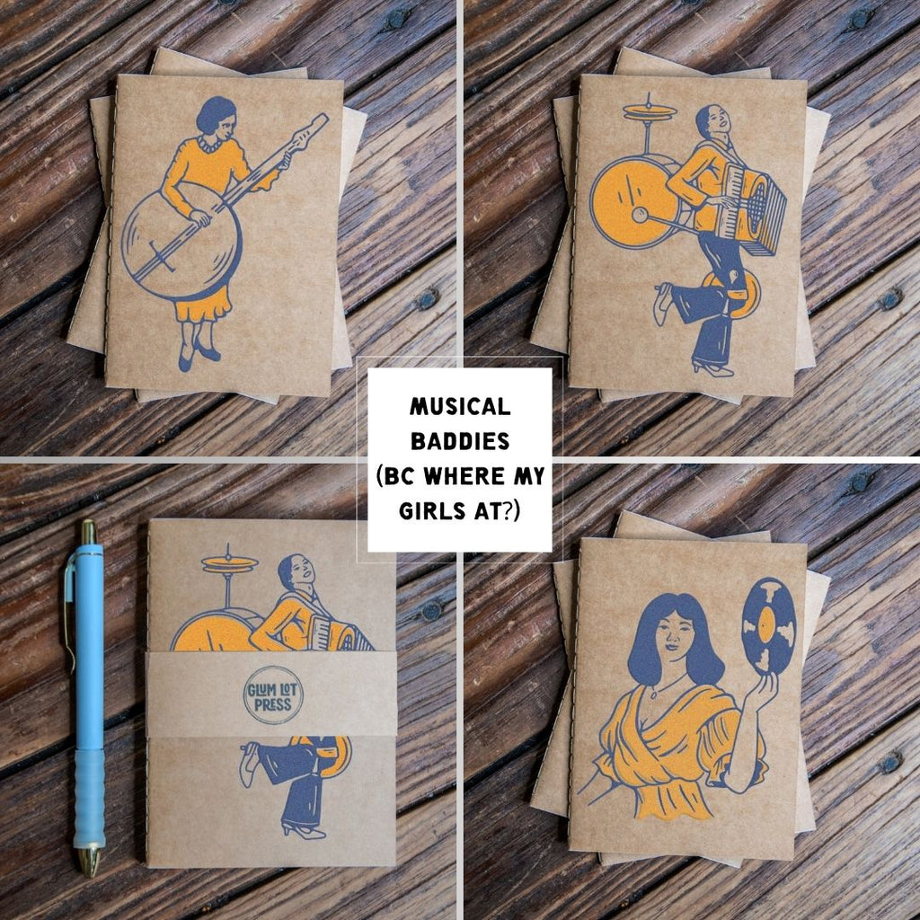 Travel Journal Set | Glum Lot Press | Musical Badasses Pack