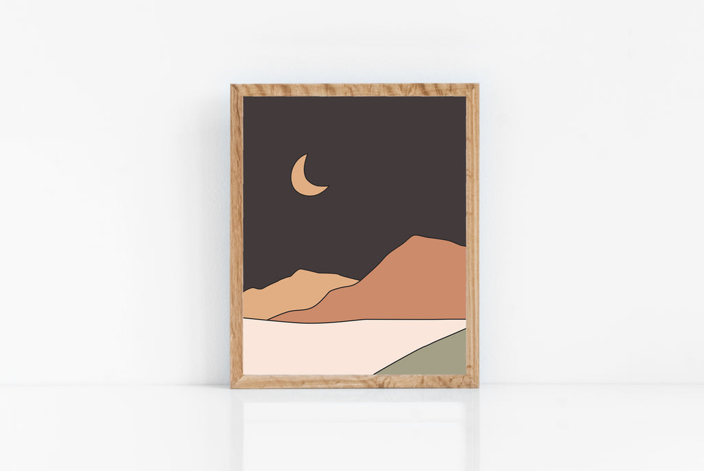 Fine art print | Wall Decor | Giclée | 8 x 10 | The Road Trip Series | Night