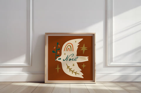 Fine art print | Wall Decor | Giclée | 12 x 12  | Holiday Noel
