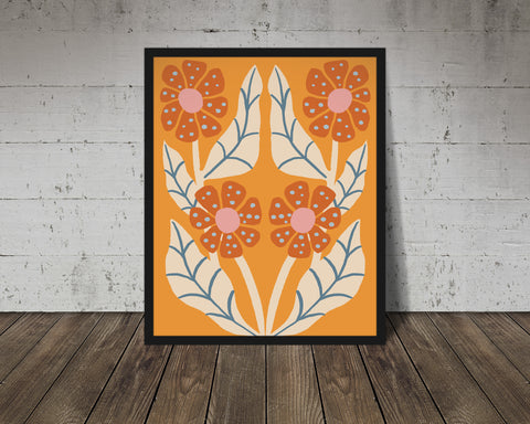 Fine art print | Wall Decor | Giclée | 8 x 10 |  Orange you glad there are flowers?