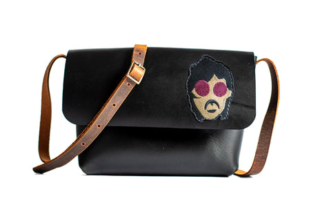 Limited Run | Icon Series | The Leather Mini Satchel | Embroidered Patch | Handmade leather small crossbody bag | Prince