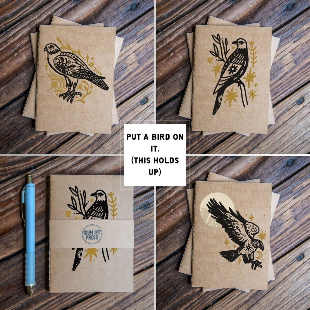 Travel Journal Set | Glum Lot Press | Put a bird on it pack