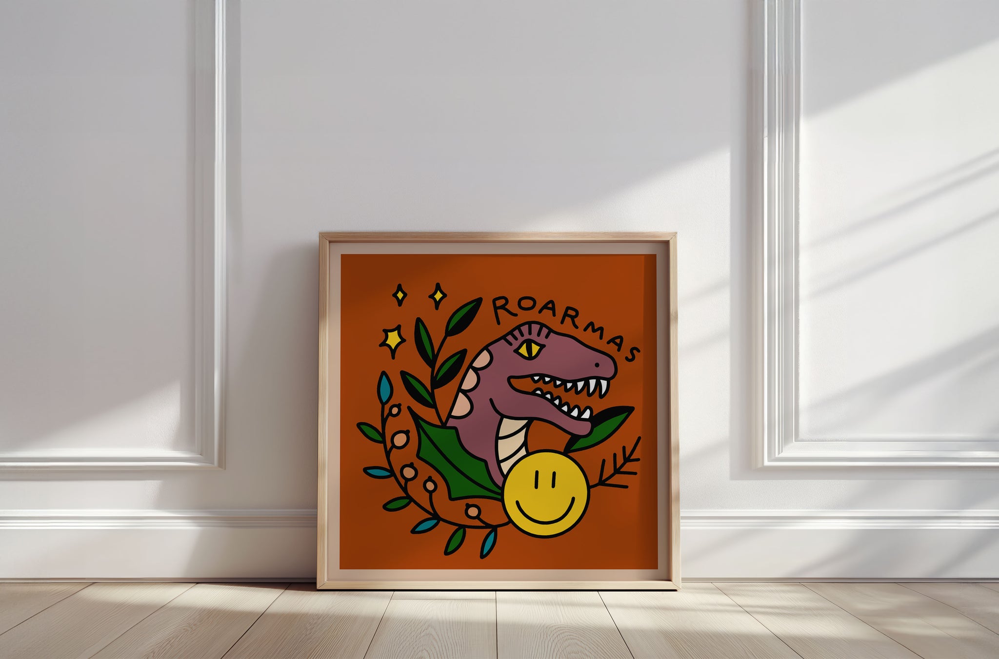 Fine art print | Wall Decor | Giclée | 12 x 12  | Holiday Roar
