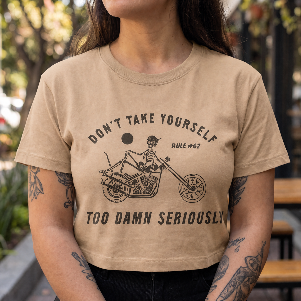 Handprinted Crop T-shirt | Rule 62