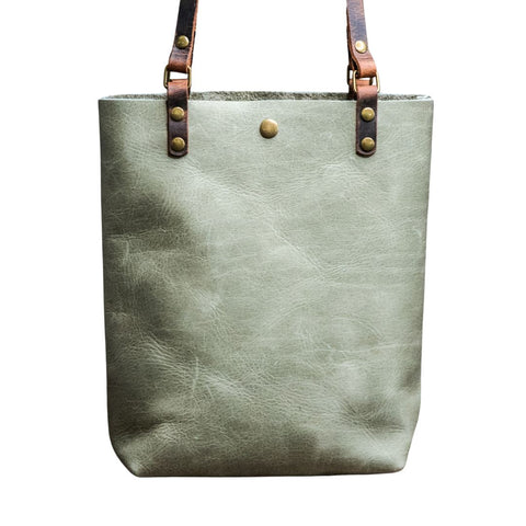 Seasonal Colors | Handmade Leather Tote Bag | North South Small