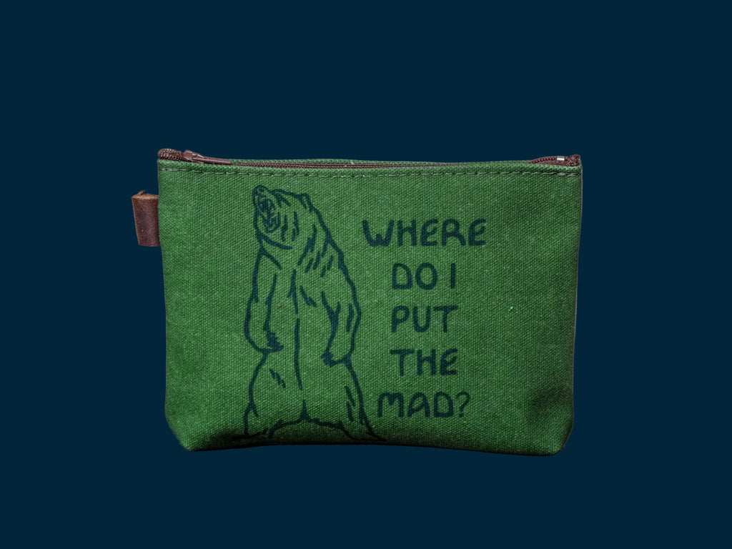 Where do I put the mad?  | Hand printed MEDIUM Canvas Pouch