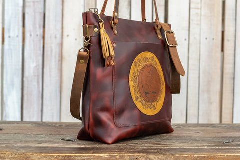 Limited Edition Handmade Leather Tote Bag | Icon Collection | The Grateful Tote | Medium