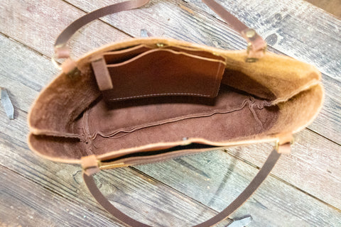 The Sunburst Small Classic Tote | LIMITED RUN | Handmade Leather Purse | Bourbon