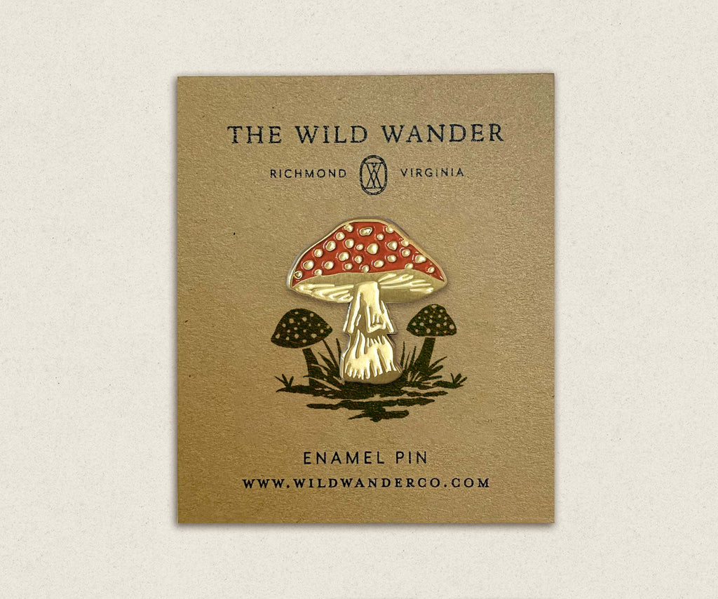 Enamel Pin | The Wild Wander | Red Mushroom