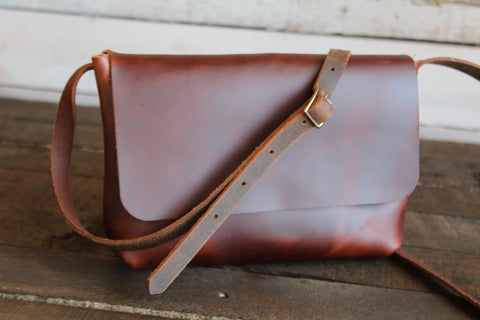 Mini Leather Satchel | Small Crossbody Bag